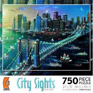  City Sights New York 750 Piece Jigsaw Puzzle Toys & Games