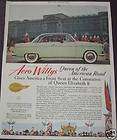 1953 AERO WILLYSQUEEN OF THE AMERICAN ROAD AD ART