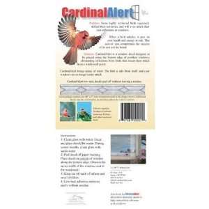    Cardinal Bird Alert Window Decal Safe Birds 