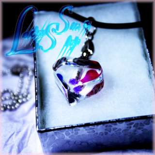 Custom Made Your Name on Rice Crystal Cute Heart Pendant w Necklace 