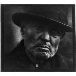   Head of man wearing hat,New York,NY,1917,Paul Strand