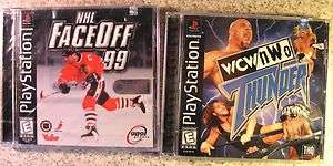  * Playstation 1 Games NHL FACE OFF 99 +WCW/NWO Wrestling THUNDER 98