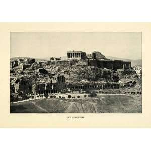 com 1901 Print Acropolis Athens Greece Historical Monument Parthenon 