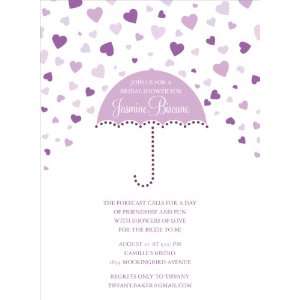  Forecasting Love Purple Bridal Shower Invitations Home & Garden