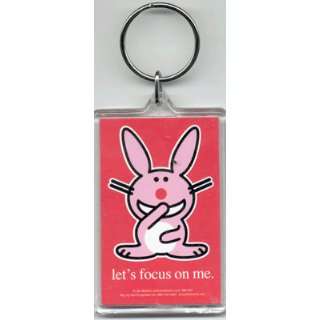    Happy Bunny   Lets Focus On Me   Acrylic Keychain Automotive