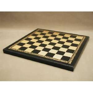  Small Gold and Black Leather Chess Board 
