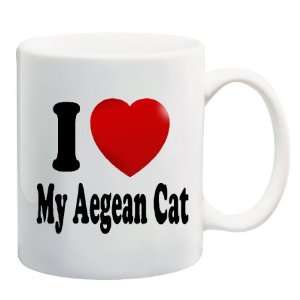   LOVE MY AEGEAN CAT Mug Coffee Cup 11 oz ~ Cat Breed 