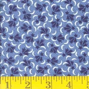  45 Wide Shooting Stars Stars & Moons Blue Fabric By The 