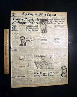 1942 BATTLE OF STALINGRAD STARTS Nazis Penetrate Russia World War II 