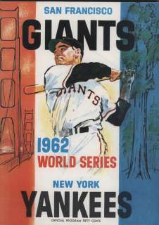 1962 Giants vs Yankees WORLD SERIES Pgm  Giants version  