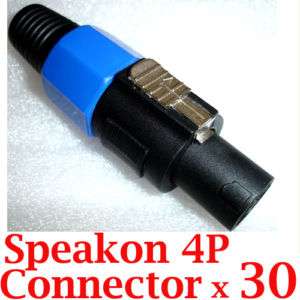 Speakon 4 Pole Audio Connector Cable 4P #SPA 43210 x 30  