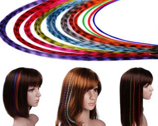 pcs Grizzly synthetic Feather hair extensions & free beads free 