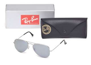 Ray Ban Silver Aviator Large Metal 58mm RB3025 W3277 805289005612 