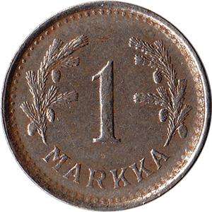 1950 Finland 1 Markka Iron Coin KM#30b  