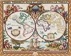 Counted Cross Stitch, Olde World Map, Ocean