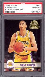 1993 Hoops 5th Anniversary #353 Sam Bowie PSA 10 pop2 z  