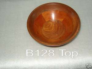 Lathe turned Segmented wooden bowl. 8.75  