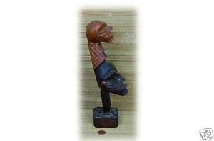 AFRICAN HEAD ON HEAD WOOD CARVING COLLECTABLES  
