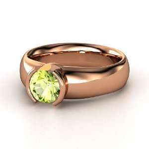  Adira Ring, Round Peridot 14K Rose Gold Ring Jewelry