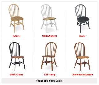 Color) Windsor Wood Spindleback Dining Room Chairs  