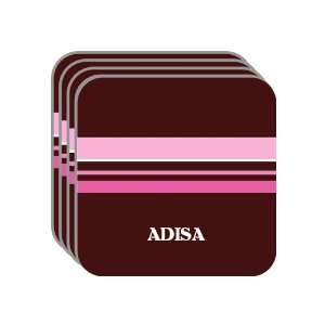 Personal Name Gift   ADISA Set of 4 Mini Mousepad Coasters (pink 