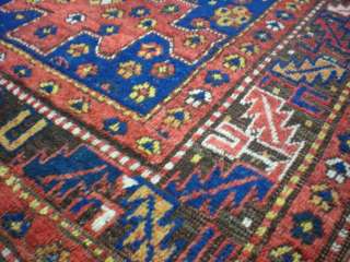 TOO RARE,ANTIQUE MADDER COLORS CAUCASIAN HANDKNOTTED CARPET (FOR 