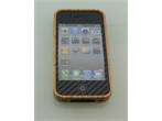 Natural Zebra Wood Case fr iPhone 4 with wood buttons  