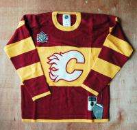 Limited Edition Calgary Flames Knit Sweater Jersey Heritage Classic $ 