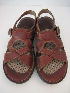 Born Brown Strappy Leather Sandals Flats Womens 10  