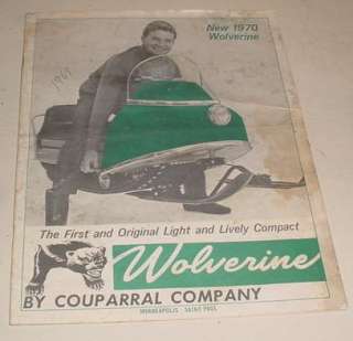 1970 Wolverine Snowmobile Sales Brochure  