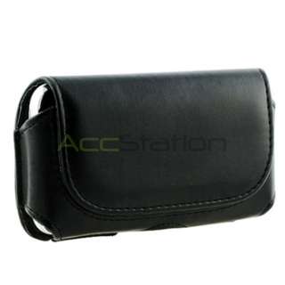 for iPHONE 3G 4G 4S 4 BLACK LEATHER CASE POUCH BELT CLIP  