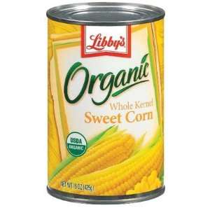  Libbys Organic Whole Kernel Sweet Corn, 15 oz Cans, 12 ct 