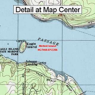 USGS Topographic Quadrangle Map   McNeil Island, Washington (Folded 