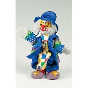  Clown Figurine   Colorful Pants & Long Tie, Hand Painted 