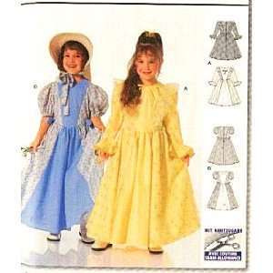  Burda 2525 Girls Costume Pattern Princess, Colonial Dress 
