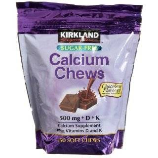 Kirkland Signature Sugar Free Calcium Chews, 500mg+D+ K, 180 Count 