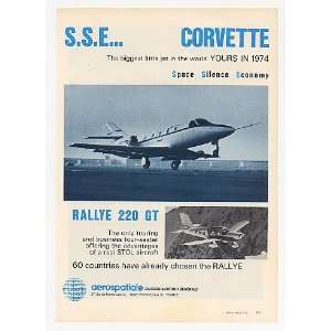  1973 Aerospatiale Corvette Jet Rallye 220GT Aircraft Print 