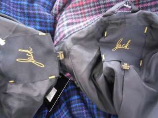 NWT Jack BB Dakota Trendy Plaid Check  Hooded Tie Jacket Sz M 