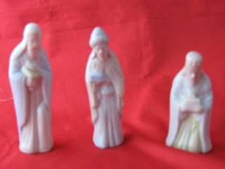 Set of Three Wisemen Figurines Glossy Finish  
