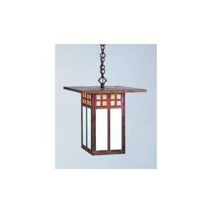 Glasgow 1 Light Outdoor Hanging Lantern in Satin Black with Gold White 