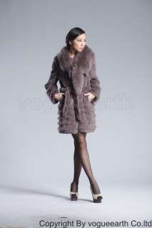 424 new real fox rabbit fur 3 color coat/jacket/ourwear  