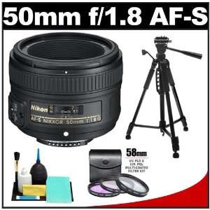  Nikon 50mm f/1.8 G AF S Nikkor Lens with 3 (UV/FLD/CPL 