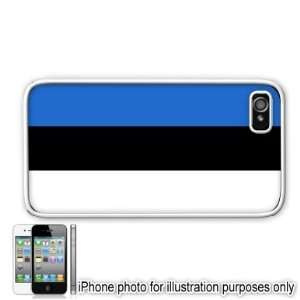   Estonian Flag Apple Iphone 4 4s Case Cover White 