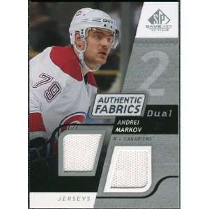   Used Dual Authentic Fabrics #AFAM Andrei Markov Sports Collectibles