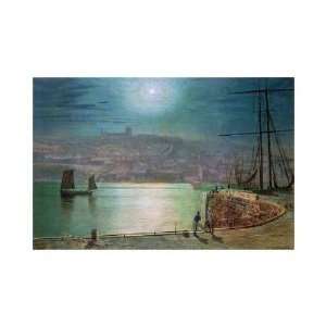   Atkinson Grimshaw   Whitby Harbour By Moonlight Giclee