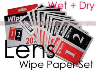 DSLR Lens LCD Screen cleaning paper wipe set Wet&Dry NW  
