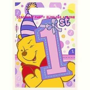 Winnie the Pooh 1st Birthday Girl Treat Loot Bags  