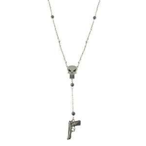  Punisher Gun Charm Necklace 