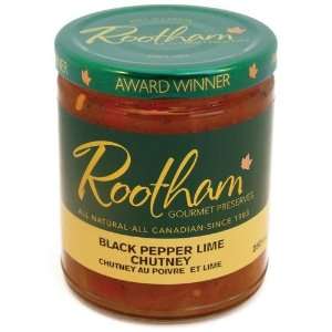 Rootham Black Pepper Lime Chutney  Grocery & Gourmet Food