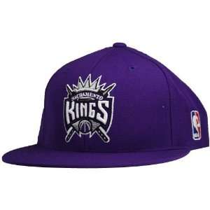  Sacramento Kings Fitted Flat Brim Hat (Purple) Sports 